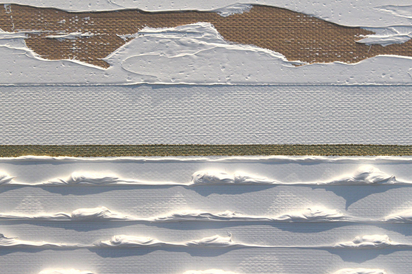 Stripes Oil Painting - White on Clay by Rose Long