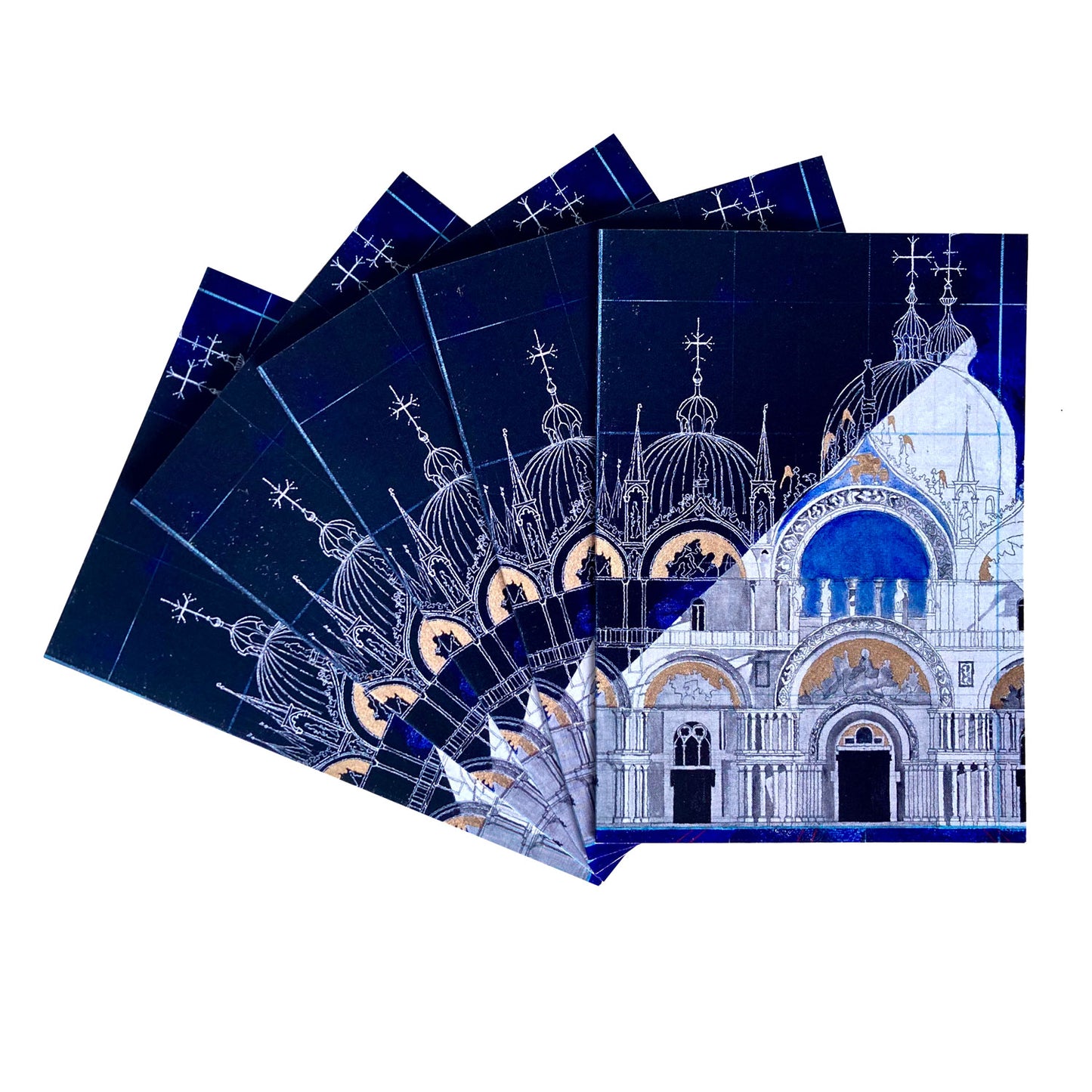 5 card pack Basilica St Marco Greetings Cards - single design