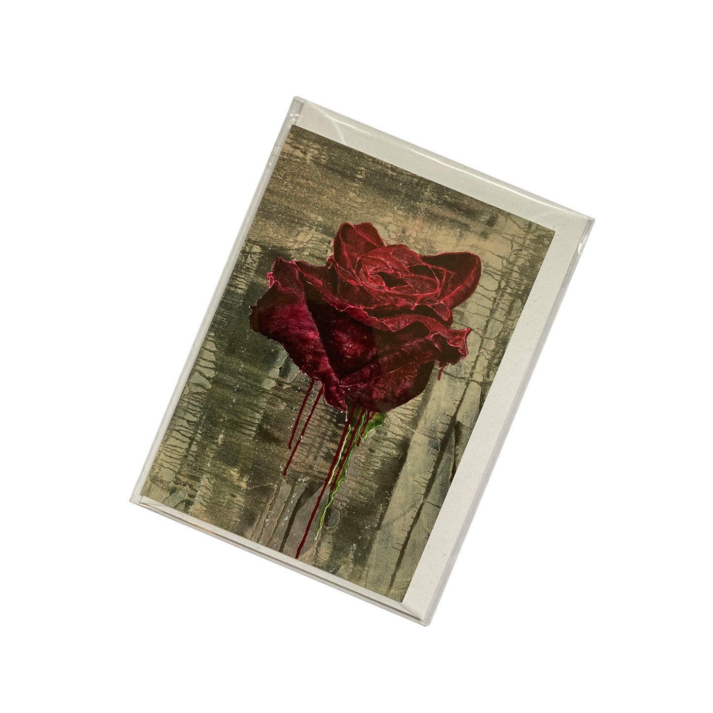 5 card pack Crimson Rose Greetings Cards - single design