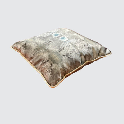 Silk Cushion - Lace Fan Pattern