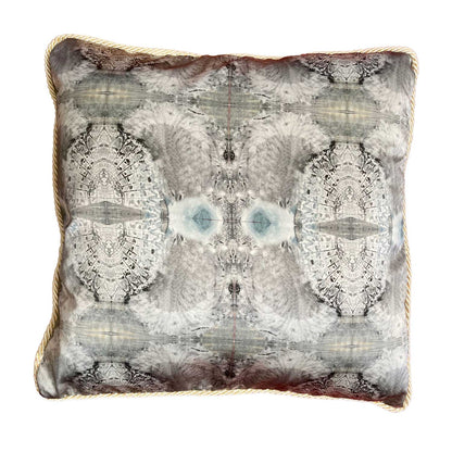 Silk Cushion - Lace Fan Pattern