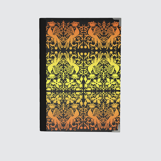 Journal - Hardback Notebook With Blank Pages - Yellow Orange Phoenix
