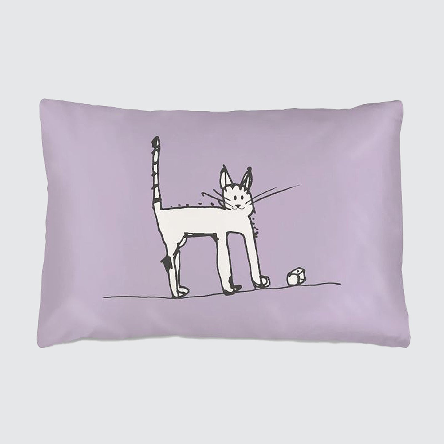 Silk Pillowcase For Children - Nills Cat With Dice