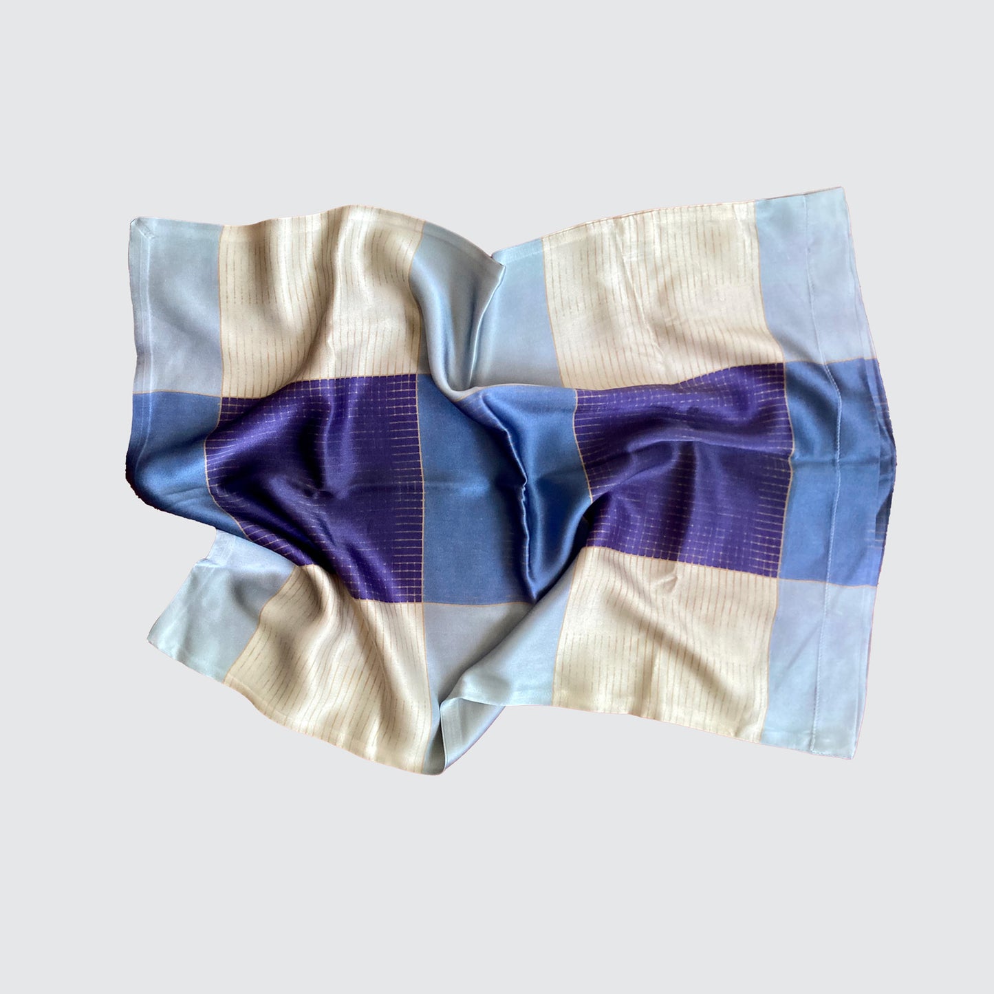 Silk Pillowcase - Blue Gingham