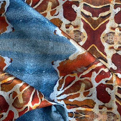 Silk Pillowcase - Orange And Blue