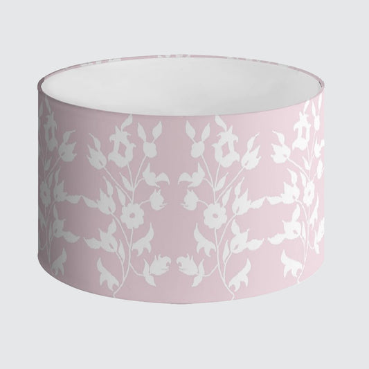 Lampshade 40cm - White Foliage on Pink