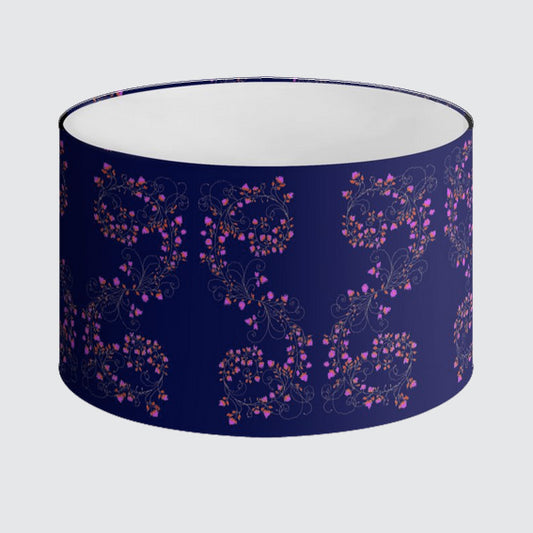 Lampshade 40cm - Fibonacci Flowers - Purple With Pink Flowers