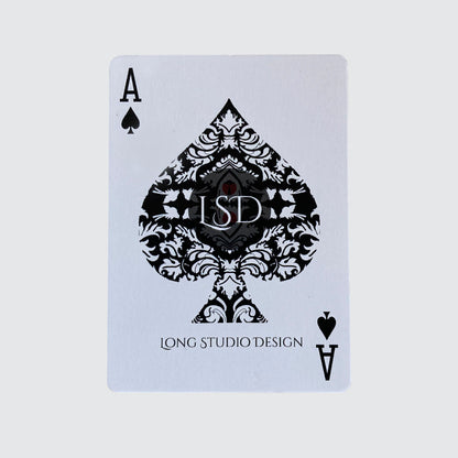 Presentation Burl Wood Box And Damask Playing Card Pack