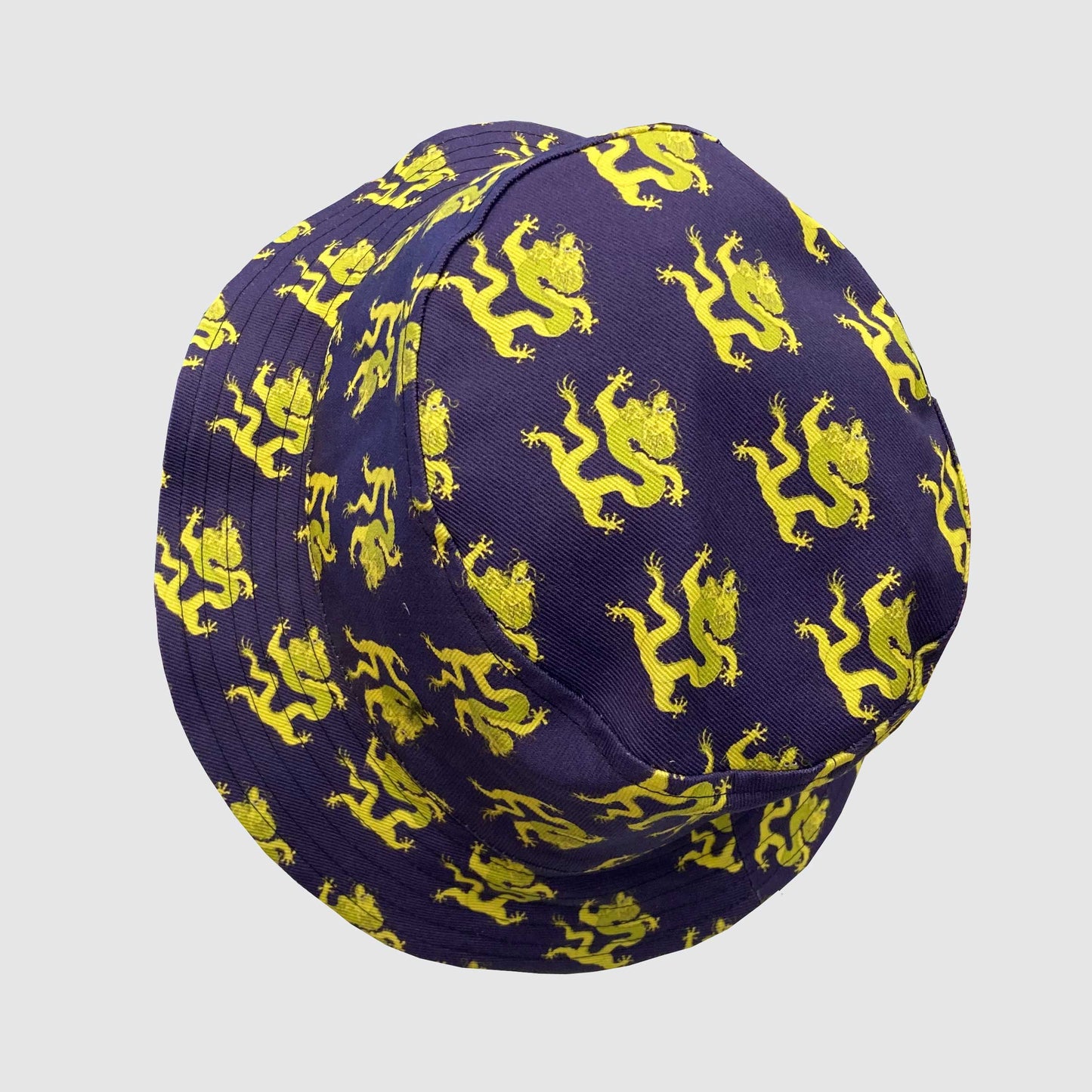 Bucket Hat with Dragons on Purple