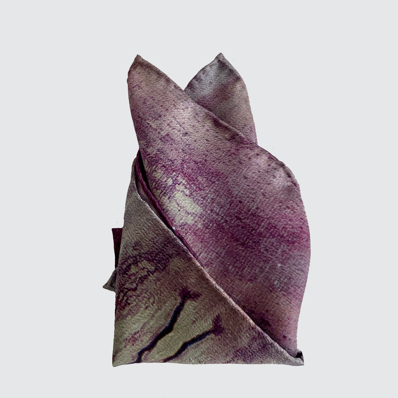 Silk Pocket Square - Violet - Hand-Rolled Hem