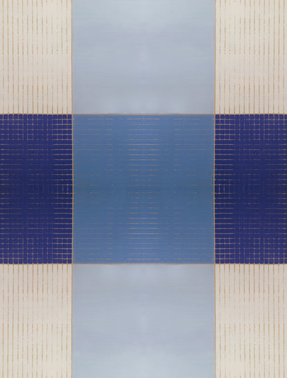 Wallpaper Blue Gingham - £37.50 per sq metre