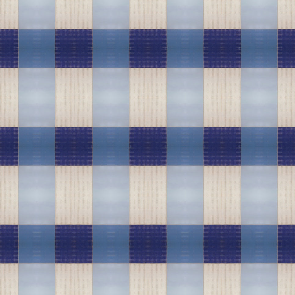 Wallpaper Blue Gingham - £37.50 per sq metre