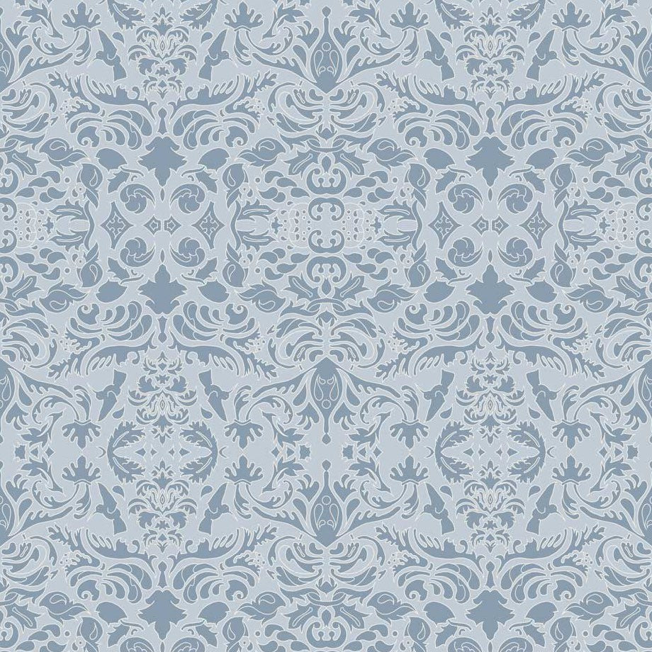 Wallpaper Hummingbird Damask Blue And Pale Blue - £37.50 per sq metre