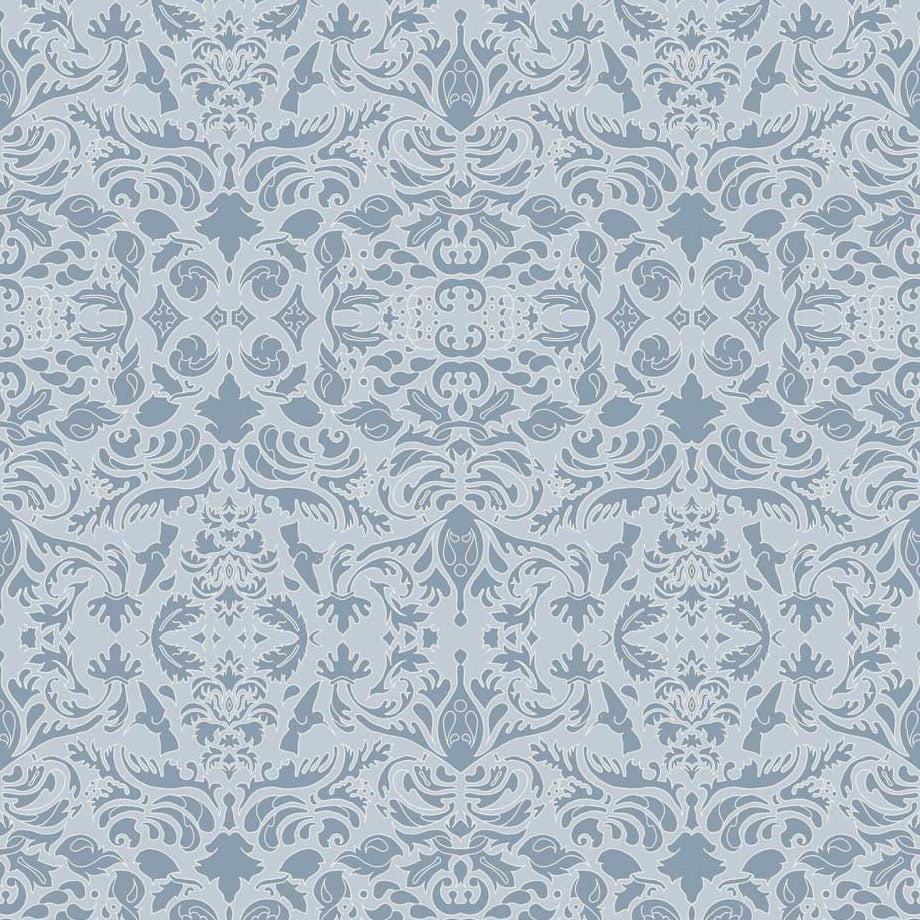 Wallpaper Hummingbird Damask Blue And Pale Blue - £37.50 per sq metre