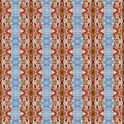 Wallpaper Orange and Blue Rose Abstract - £37.50 per sq metre