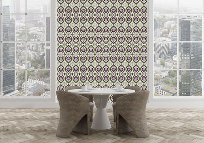 Wallpaper Acanthus and Wreath Grape on White - £37.50 per sq metre